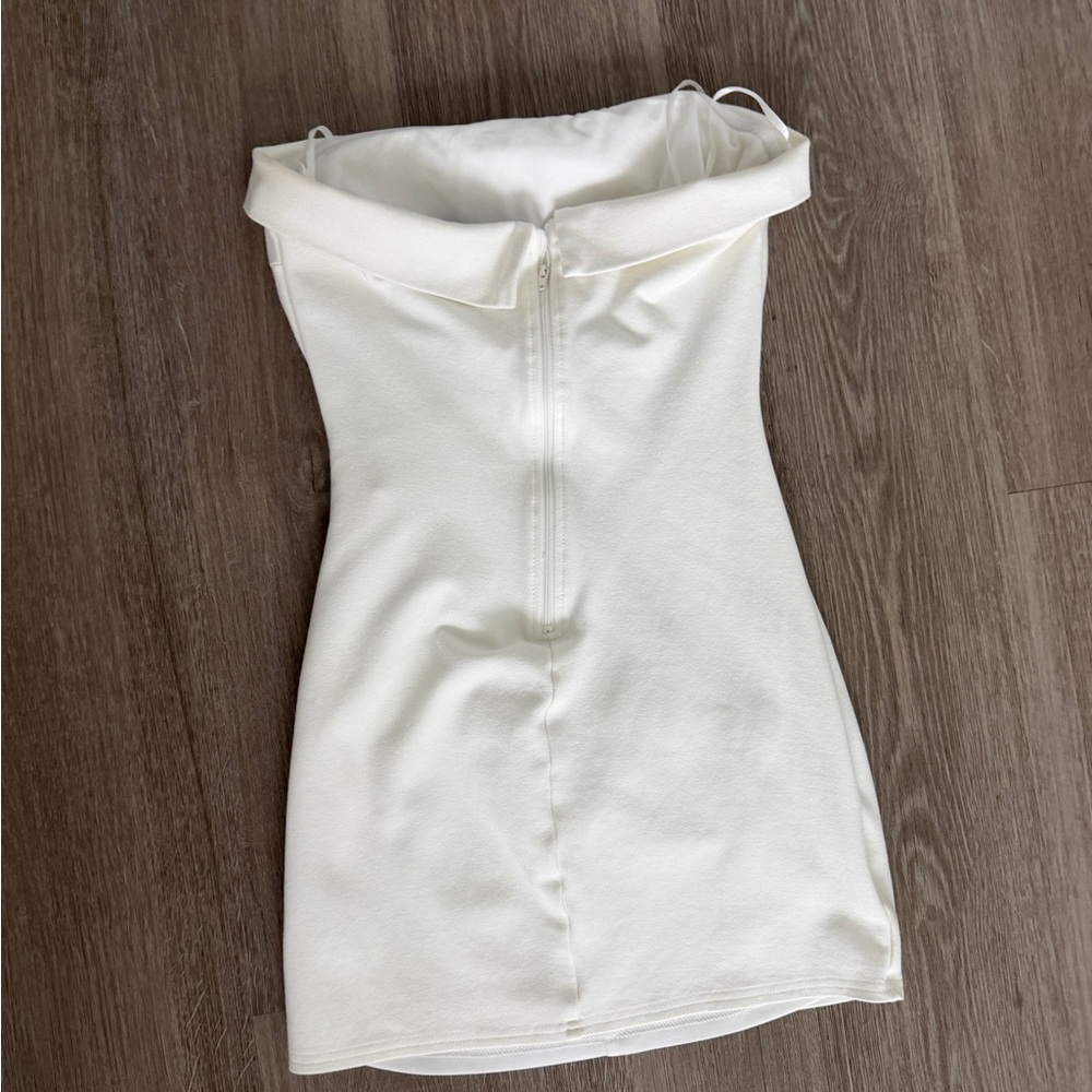 Strapless Cream Dress